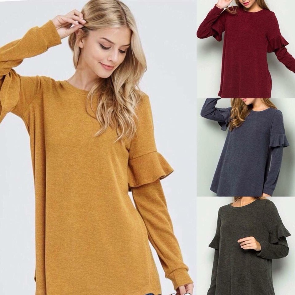 Maroon tunic top